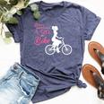 Never Underestimate A Girl With A Bike Girl Bella Canvas T-shirt Heather Navy