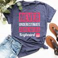 Never Underestimate A Girl With A Keyboard Bella Canvas T-shirt Heather Navy