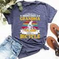 Never Underestimate A Grandma With A Bicycle Vintage Bella Canvas T-shirt Heather Navy
