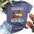 Never Underestimate A Grandma Who Loves Books Bella Canvas T-shirt Heather Navy