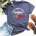 Never Underestimate Grandma With Roots Portugal Portuguese Bella Canvas T-shirt Heather Navy