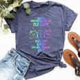 Never Underestimate An Old Lady Who Loves Cats Born In July Bella Canvas T-shirt Heather Navy