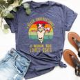 Never Underestimate A Woman Who Loves Goats Bella Canvas T-shirt Heather Navy