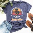 Never Underestimate A Woman With A Rottweiler Bella Canvas T-shirt Heather Navy