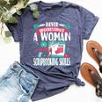 Never Underestimate A Woman With Scrapbooking Skills Bella Canvas T-shirt Heather Navy