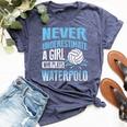 Water Polo For Girl Never Underestimate Bella Canvas T-shirt Heather Navy