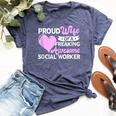Welfare Almoner Social Worker Wife Bella Canvas T-shirt Heather Navy