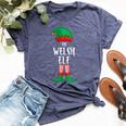 Welsh Elf Christmas Party Matching Family Group Pajama Bella Canvas T-shirt Heather Navy