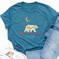 Angie Name Personalized Retro Mama Bear Bella Canvas T-shirt Heather Deep Teal