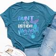 Aunt Of The Birthday Mermaid Family Matching Party Squad Bella Canvas T-shirt Heather Deep Teal