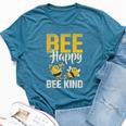 Bee Happy Bee Kind Bee Bella Canvas T-shirt Heather Deep Teal