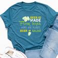 Beer Is From Hops Beer Equals Salad Alcoholic Party Bella Canvas T-shirt Heather Deep Teal