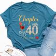 Chapter 40 Years Est 1982 40Th Birthday Red Rose Wine Crown Bella Canvas T-shirt Heather Deep Teal