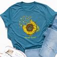 Choose Kind Sunflower Deaf Asl American Sign Language Bella Canvas T-shirt Heather Deep Teal