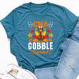 Cna Gobble Squad Nurse Turkey Thanksgiving Bella Canvas T-shirt Heather Deep Teal