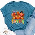 Cousin Crew Thanksgiving Three Cute Turkeys Fall Pumpkins Bella Canvas T-shirt Heather Deep Teal Cousin Crew Thanksgiving Three Cute Turkeys Fall Pumpkins Bella Canvas T-shirt Heather Deep Teal