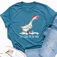 Cute Santa Duck Silly Goose On The Loose Christmas Bella Canvas T-shirt Heather Deep Teal
