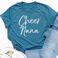 Cute Matching Family Cheerleader Grandma Cheer Nana Bella Canvas T-shirt Heather Deep Teal