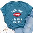 Your Dad Is My Cardio Quotes Pun Humor Sarcasm Womens Bella Canvas T-shirt Heather Deep Teal