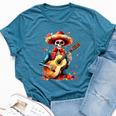 Floral Guitar Dia De Los Muertos Cute Mariachi Day Of Dead Bella Canvas T-shirt Heather Deep Teal