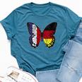 France And Germany Mix Butterfly Half German Half French Bella Canvas T-shirt Heather Deep Teal