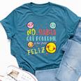 Spanish Teacher Maestra Latina Bicultural Bilingual Bella Canvas T-shirt Heather Deep Teal