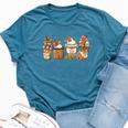 Gingerbread Cookie Christmas Coffee Cups Latte Drink Outfit Bella Canvas T-shirt Heather Deep Teal