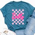 Girl Retro Dolly First Name Personalized Groovy Birthday Bella Canvas T-shirt Heather Deep Teal