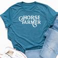Horses Farmer Breeding Farm Horse Bella Canvas T-shirt Heather Deep Teal