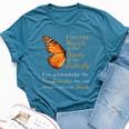 Inspirational Butterfly Transformation Quote Bella Canvas T-shirt Heather Deep Teal