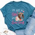 Just A Girl Who Loves Goats Goat Rancher Farm Women Bella Canvas T-shirt Heather Deep Teal