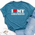 I Love My Girlfriend Gf I Heart My Girlfriend Gf Bella Canvas T-shirt Heather Deep Teal