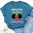 Mom Of The Birthday Princess Melanin Afro Unicorn Cute Bella Canvas T-shirt Heather Deep Teal