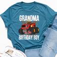 Monster Truck Family Matching Party Grandma Of The Birthday Bella Canvas T-shirt Heather Deep Teal