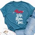 Nurse Wife Mom Boss Retro Nurse Sayings Quotes Nursing Bella Canvas T-shirt Heather Deep Teal