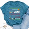 Oh The Virus Outside Is Frightful But Wine Is So Delightful Bella Canvas T-shirt Heather Deep Teal