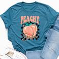 Peachy Babe Inspirational Women's Graphic Bella Canvas T-shirt Heather Deep Teal