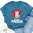 Pray For Me My Wife Is Peruvian Bella Canvas T-shirt Heather Deep Teal