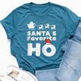 Santas Favorite Naughty Christmas Xmas Adult Women Bella Canvas T-shirt Heather Deep Teal