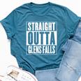 Straight Outta Glens Falls Bella Canvas T-shirt Heather Deep Teal