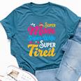 Super Mom Super Wife Super Tired Supermom Mom Bella Canvas T-shirt Heather Deep Teal