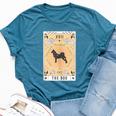 Tarot Card The Dog Norrbottenspets Celestial Space Galaxy Bella Canvas T-shirt Heather Deep Teal