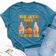 Thanksgiving With My Gnomies Happy Thanksgiving Gnome Fall Bella Canvas T-shirt Heather Deep Teal