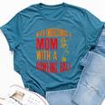 Never Underestimate A Cool Mom With A Bowling Ball Bella Canvas T-shirt Heather Deep Teal