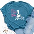 Never Underestimate A Girl With A Bike Girl Bella Canvas T-shirt Heather Deep Teal