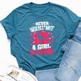 Never Underestimate A Girl With A Skateboard Bella Canvas T-shirt Heather Deep Teal