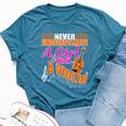 Never Underestimate A Girl With Violin Music Orchestra Bella Canvas T-shirt Heather Deep Teal