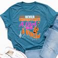 Never Underestimate A Girl With A Violin Orchestra Bella Canvas T-shirt Heather Deep Teal