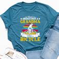 Never Underestimate A Grandma With A Bicycle Vintage Bella Canvas T-shirt Heather Deep Teal