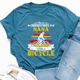 Never Underestimate A Nana With A Bicycle Vintage Bella Canvas T-shirt Heather Deep Teal